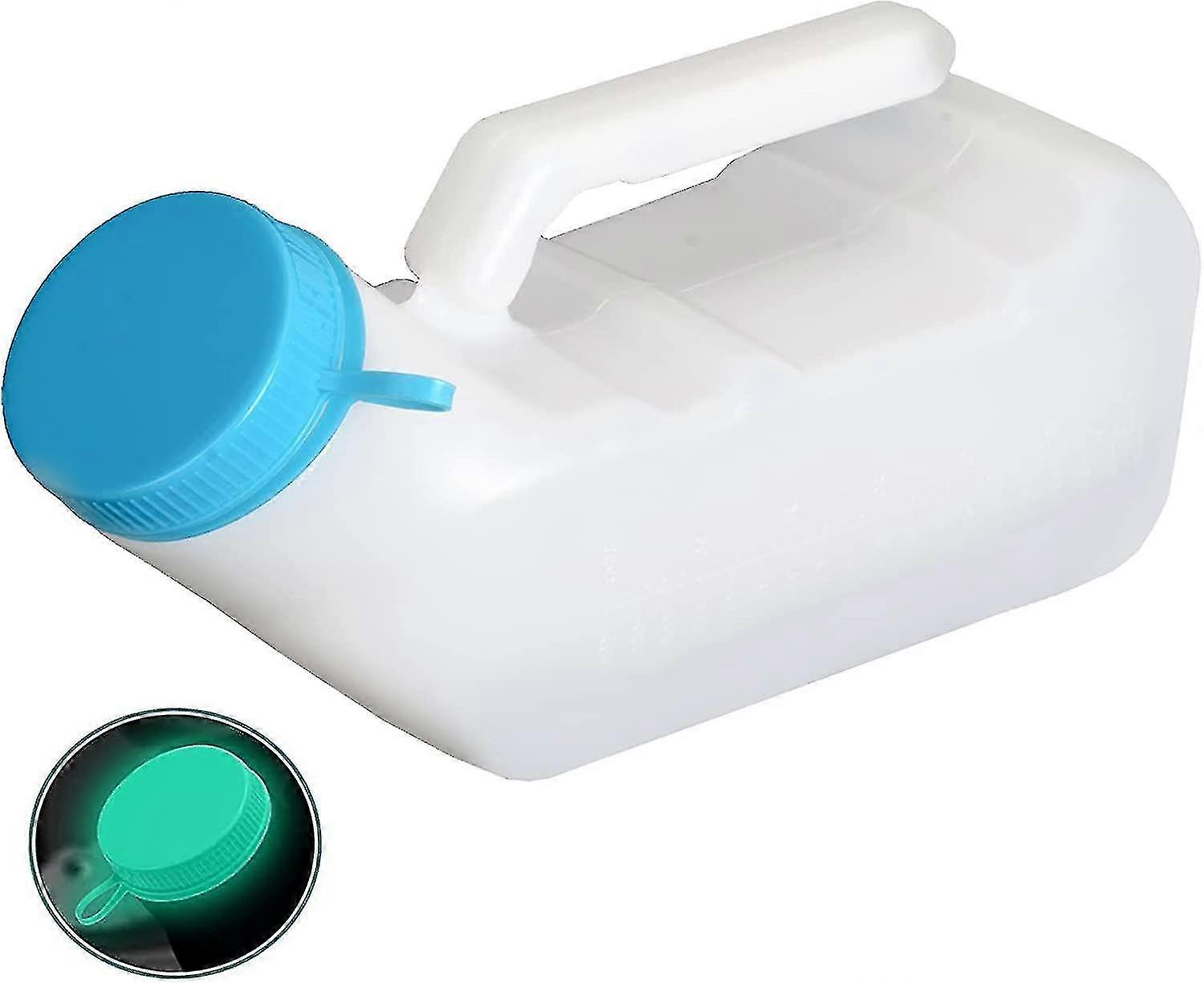 Men Urinal Glow In The Dark,1000ml Thick Pee Bottles With Lid,spill Proof Urinal Bottle Compatible Car,hospital,elderly