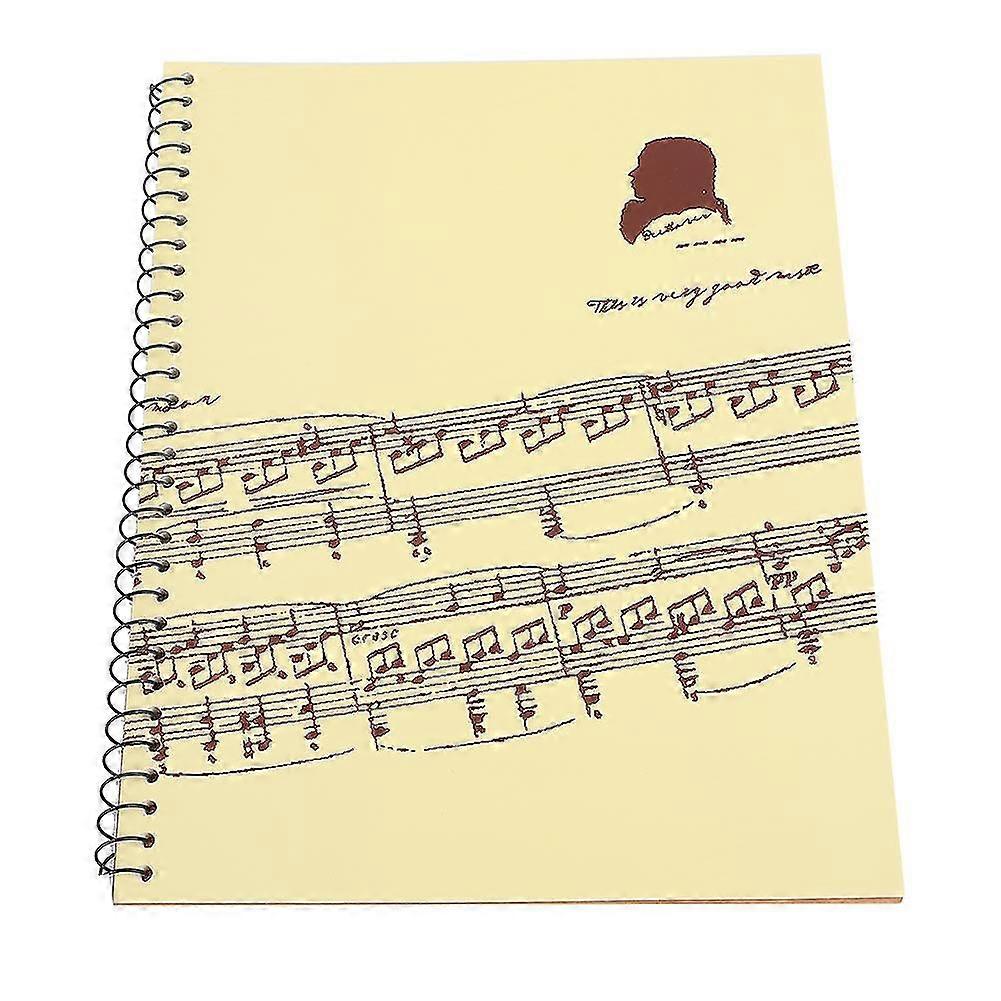 Carnet de notation musicale de 50 pages, couverture de partition de musique jaune
