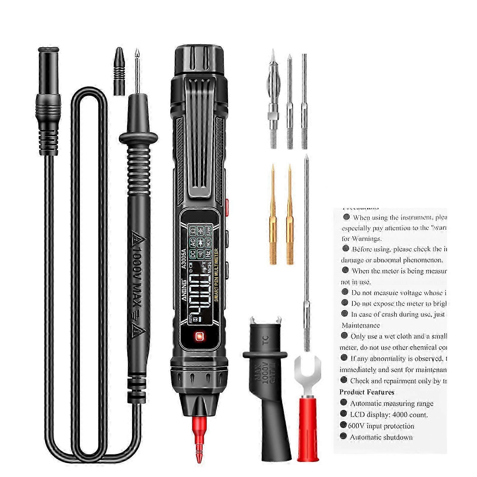 ANENG A3005A/B Digital Intelligent Professional Multimeter Sensor Pen Phase Sequence Tester AC Voltage Meter Non-Contact Voltmeter Electric Tool