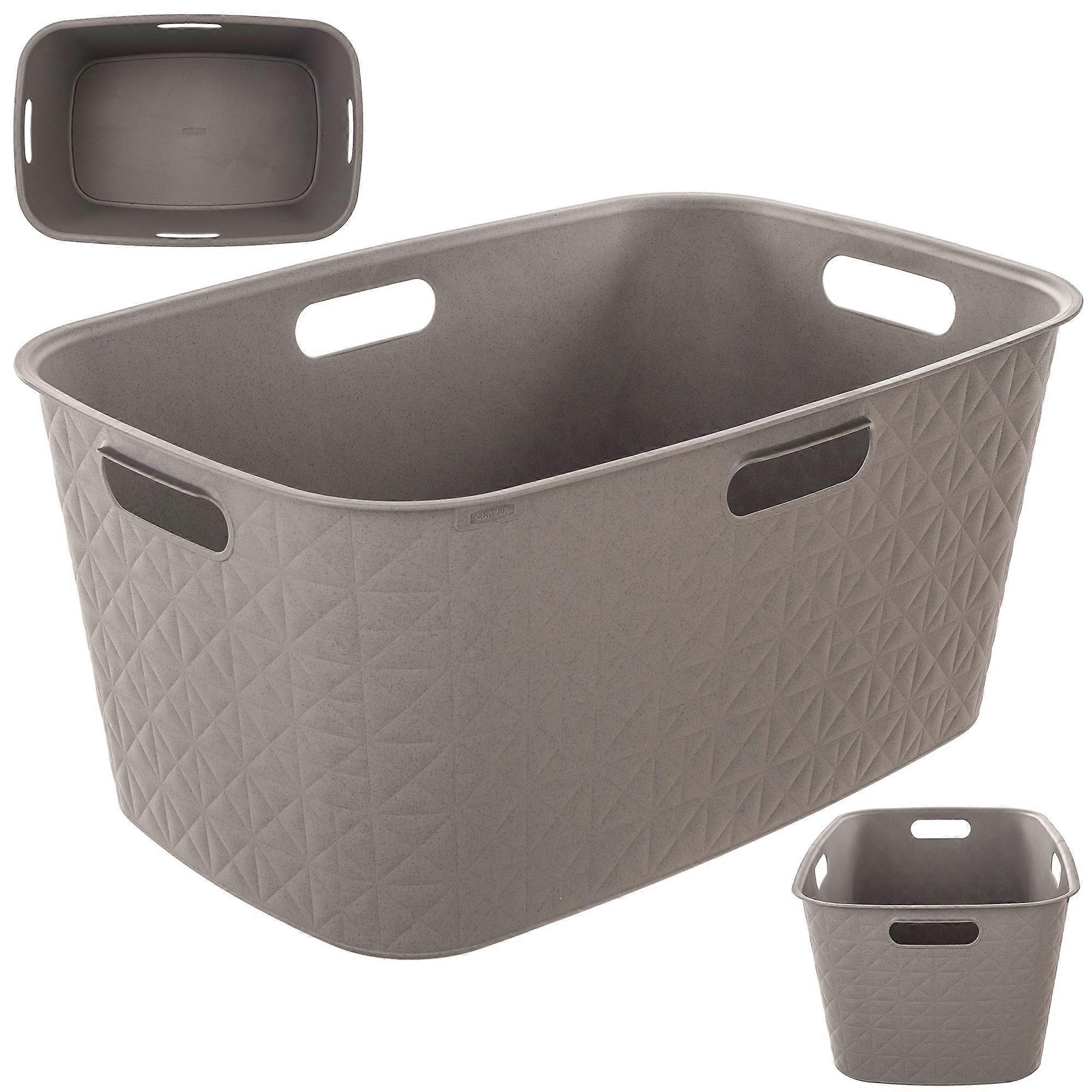 Mangle Tvättkorg 45L Tvättbehållare CURVER Softex Laundry