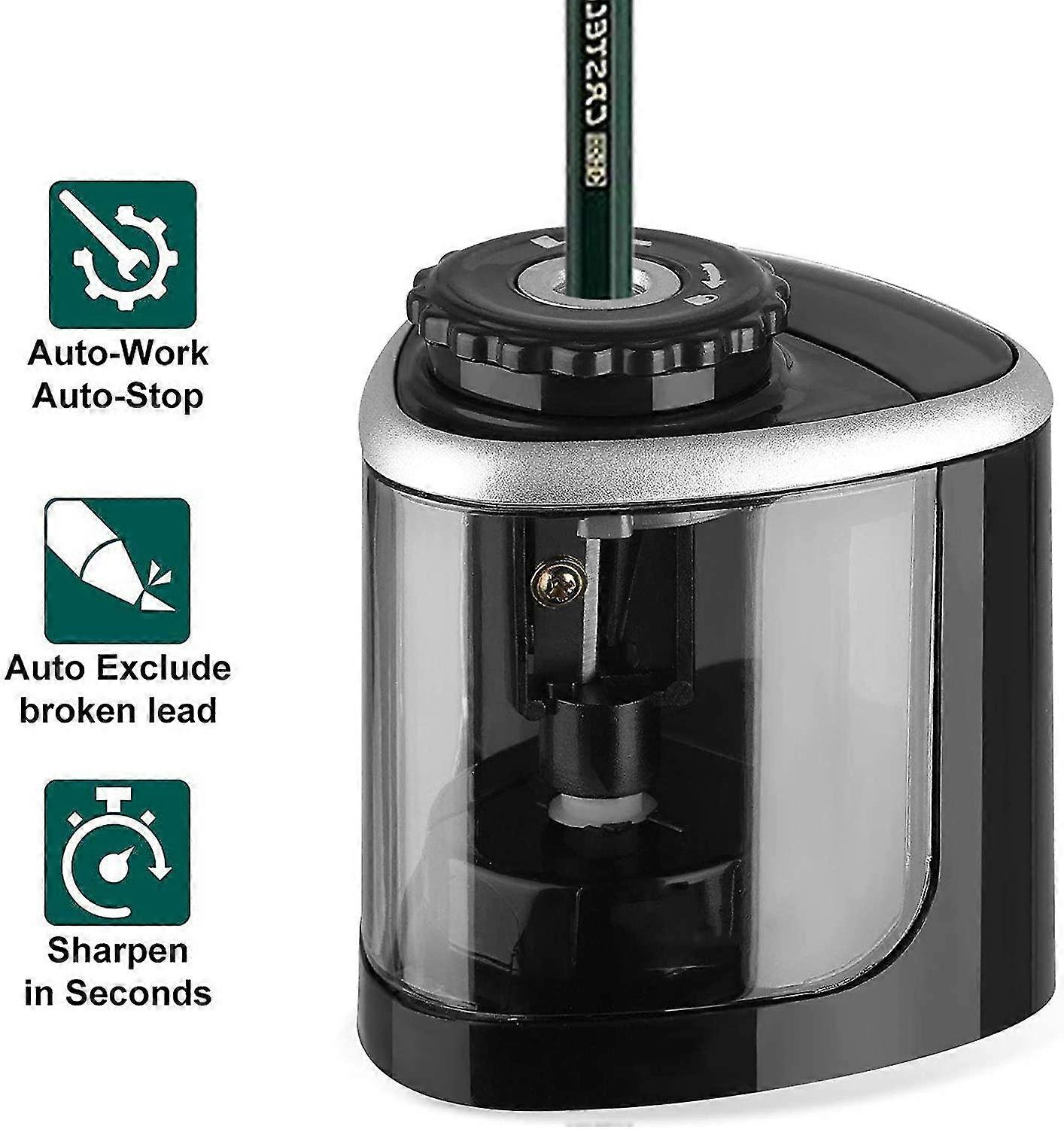 Electric Pencil Sharpener, Kid-friendly Electric And Battery Operated Pencil Sharpener Automated Cordless Sharpener For School, Home, Office, Classroo