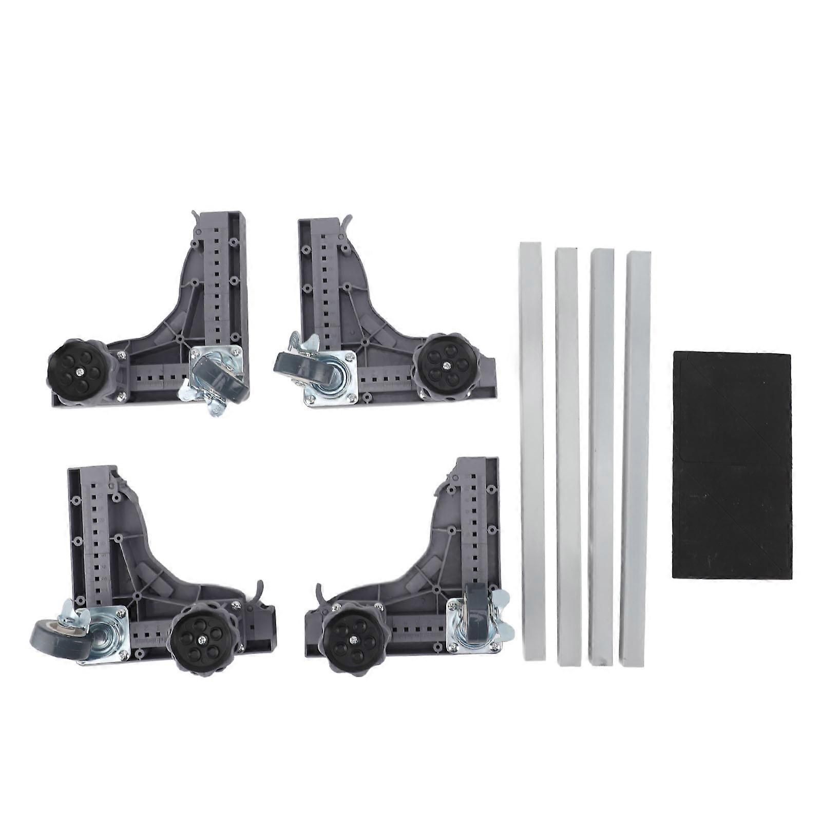 Washing Machine Mobile Roller Height Width Length Adjustable Strong Load Bearing with Brake Balance Angle Leveling Measurement Movable Furniture Base