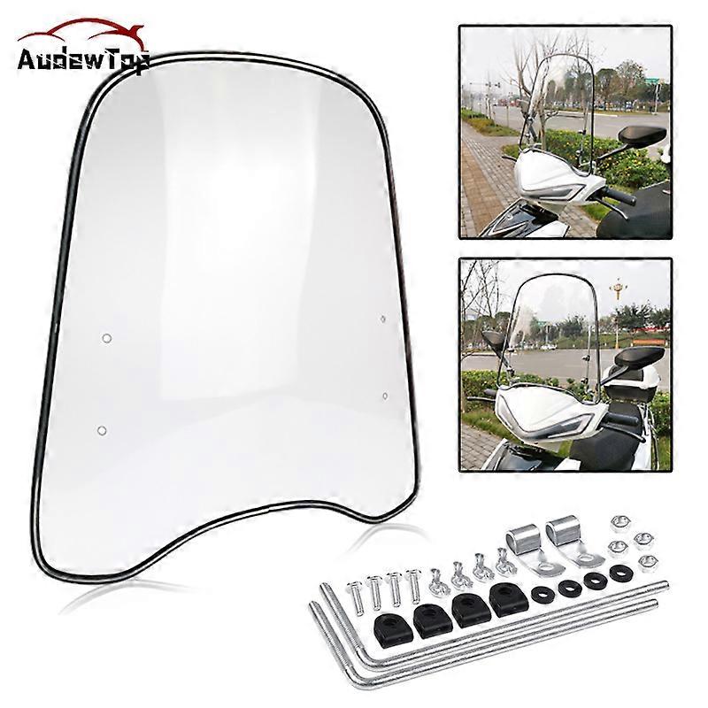 32*42.5*46cm Motorcycle Windshield Universal Electric Scooter Windshield HD Transparent Adjustable Windshield