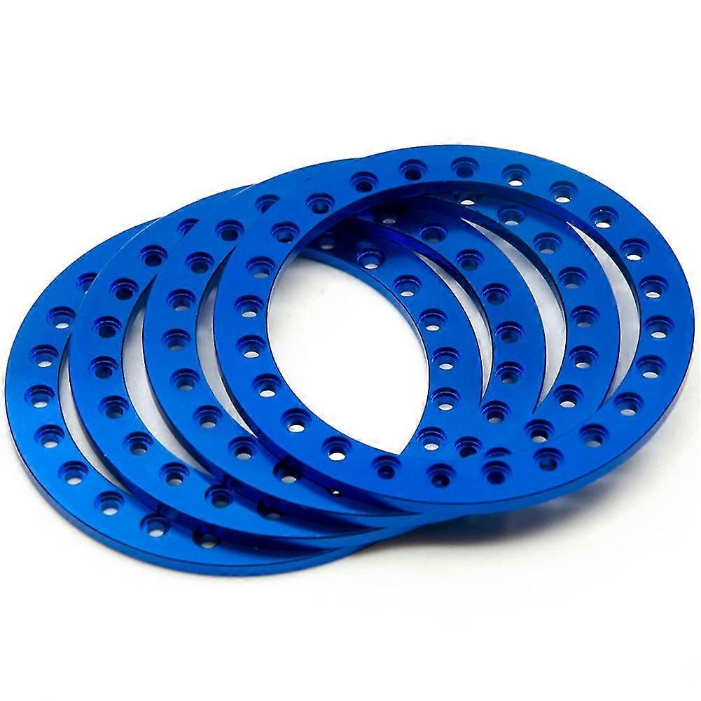 4pcs Metal Wheel Outer Beadlock Ring Blue