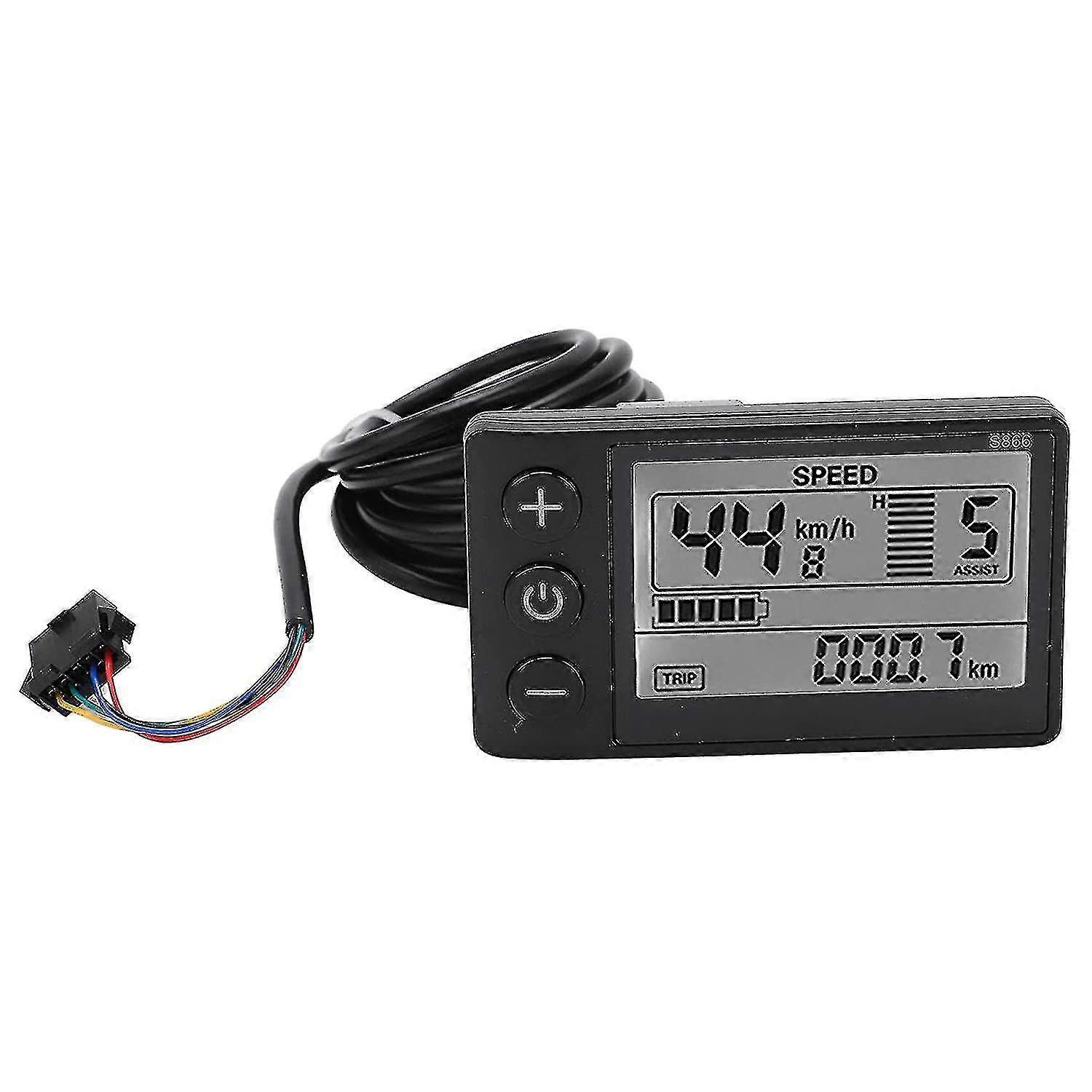 Electric Bike Lcd Display, S866 Lcd Display Sm Plug Electric Bike Lcd Display Panel Ip65