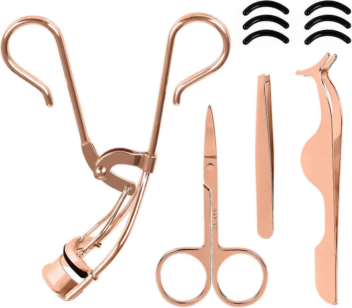 Eyelash Applicator Tool, Lash Lift Kit Eyelash Curlers Eyelash Tweezers Eyebrow Scissors, with 6