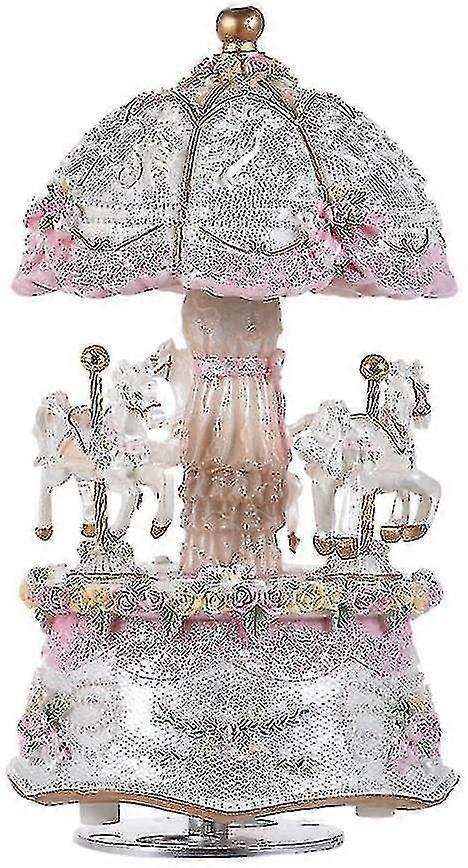 Carousel Music Box Luxury Color Change Led Luminous Light