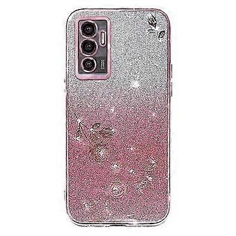 KADEM For vivo Y75 4G/S10e 5G/V23e 4G/5G Case Gradient Glitter TPU Phone Cover Style A vivo Y75 4G Pink gold