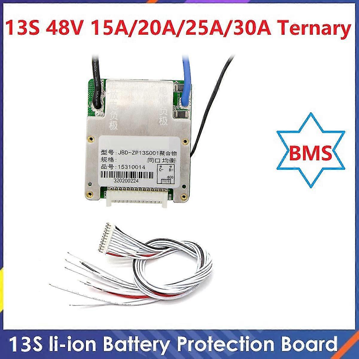 13s 48v 30a Ternary Lithium Battery Protection Board Bms Same Port With Equalization Temperature Co