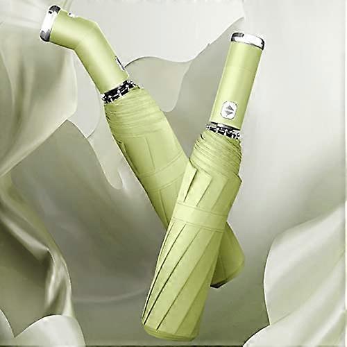 Windproof Umbrella, Windproof Sun Rain Umbrella with LED Light Fully Automatic 10 Ribs Umbrellas