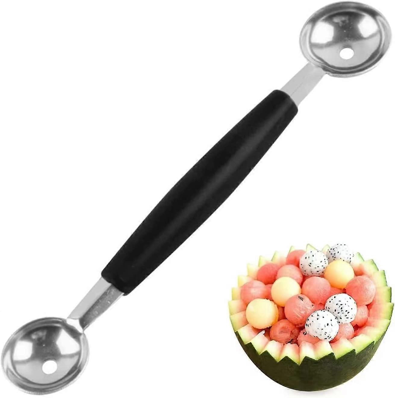 Double-Sided Fruit Melon Baller Spoon, 2 in 1, 18cm
