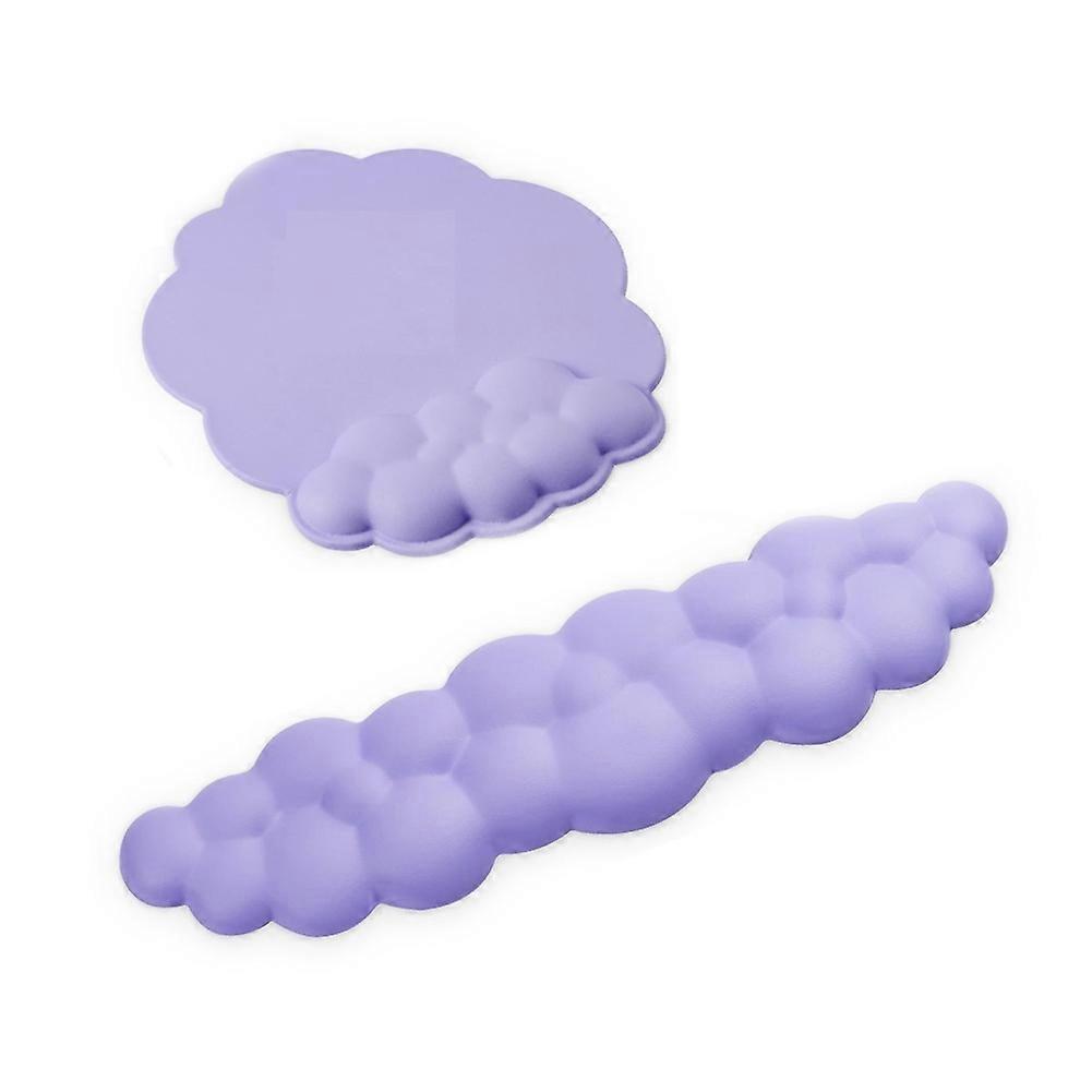 Cloud Wrist Rest Kit Ergonomic Keyboard Wrist Rest Mouse Wrist Rest Computer Gaming Wrist Rest Non-Slip Base Purple
