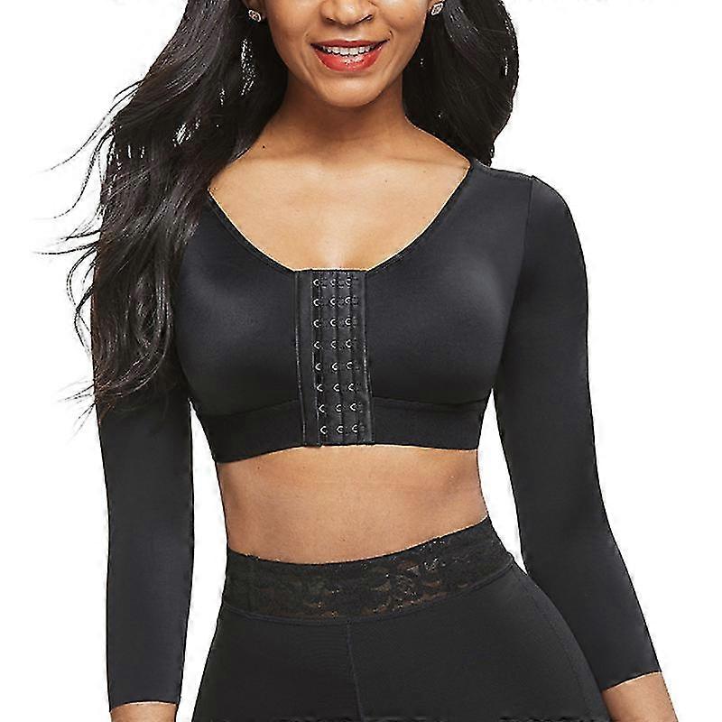 Vrouwen Sport Shapewear 3/4 Sleeve Arm Shaper Front Closure Compression BH (multi optioneel)