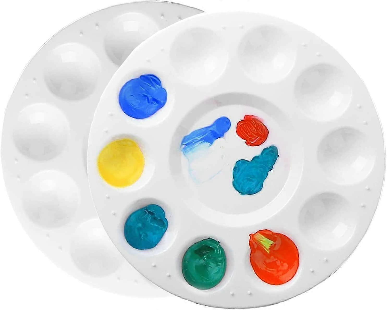 Plastic Paint Palettes,Art Paint Palette,Mixed Palette,2PCS Color Palettes