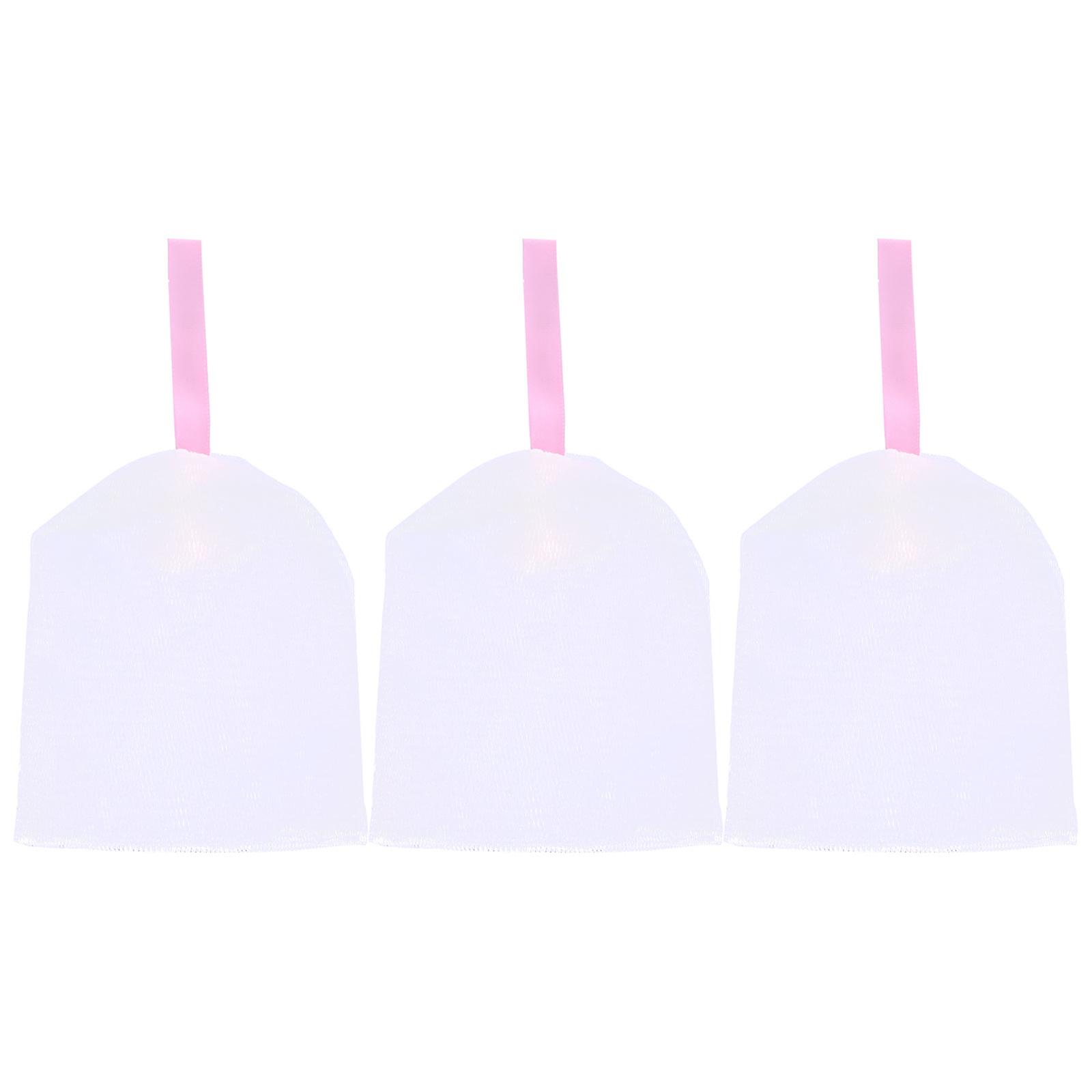 3Pcs Stück Seifenretter Beutel mit infundierter Seife Netzbeutel Blase schäumendes Netz Seifenretter