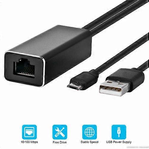 Micro USB to RJ45 Ethernet LAN USB Adapter for Amazon Fire Stick Chromecast
