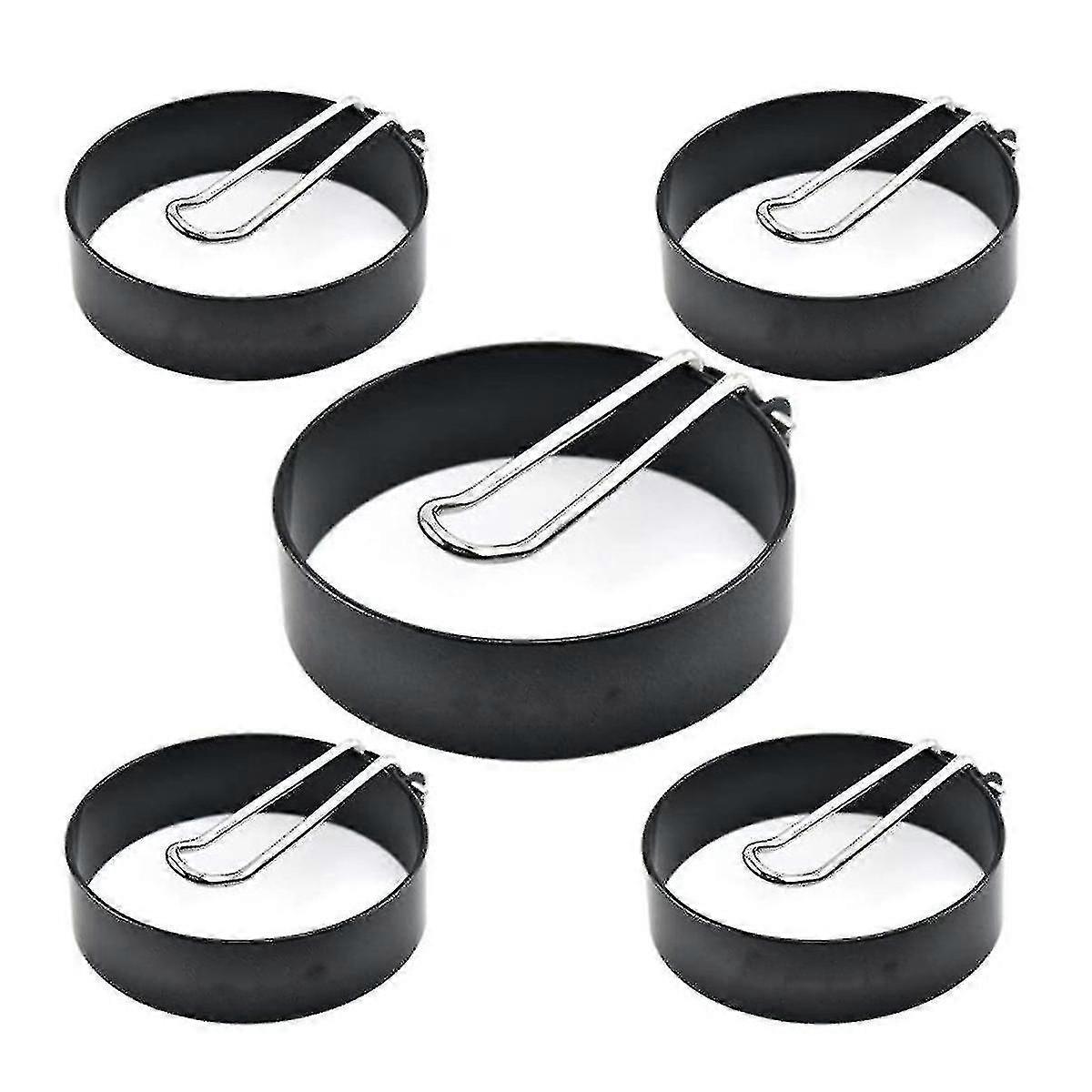 5 Pack Non-stick Egg Rings For Griddle,frying Egg Maker Molds
