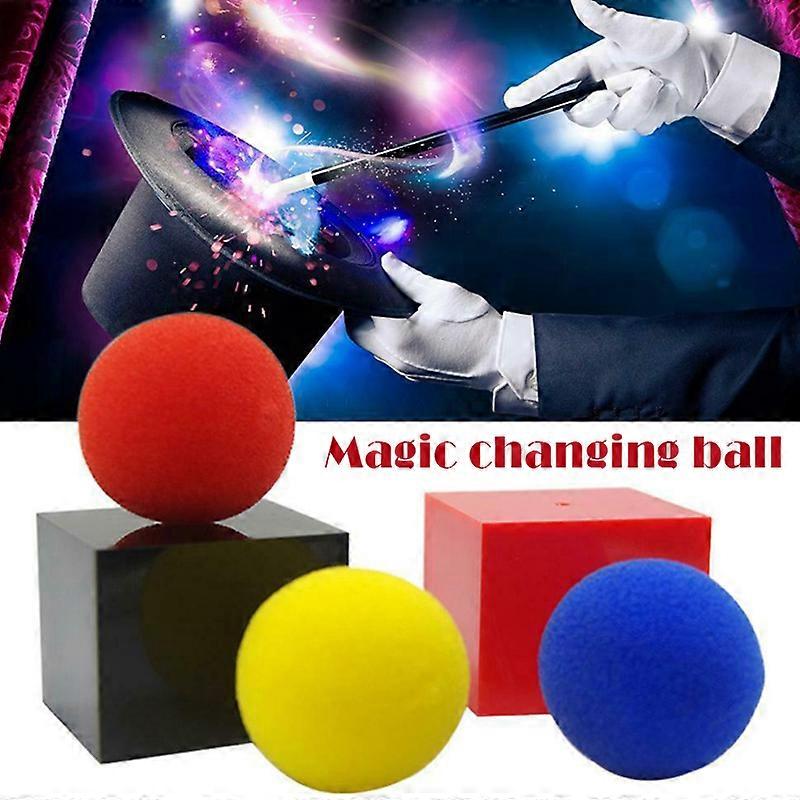 Magic Box In And Out Box mit 3 Schwammbällen Magic Trick Performance Parties Requisiten 2020 Magic Tricks