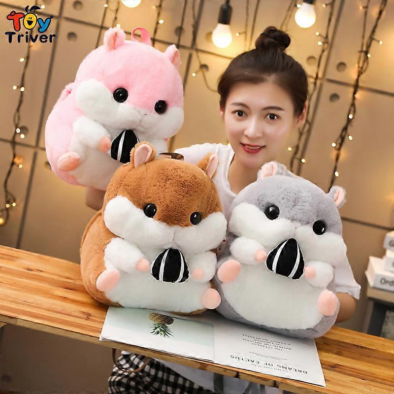 Cute Hamster Shoulder Backpack School Bag Stuffed Animals Doll