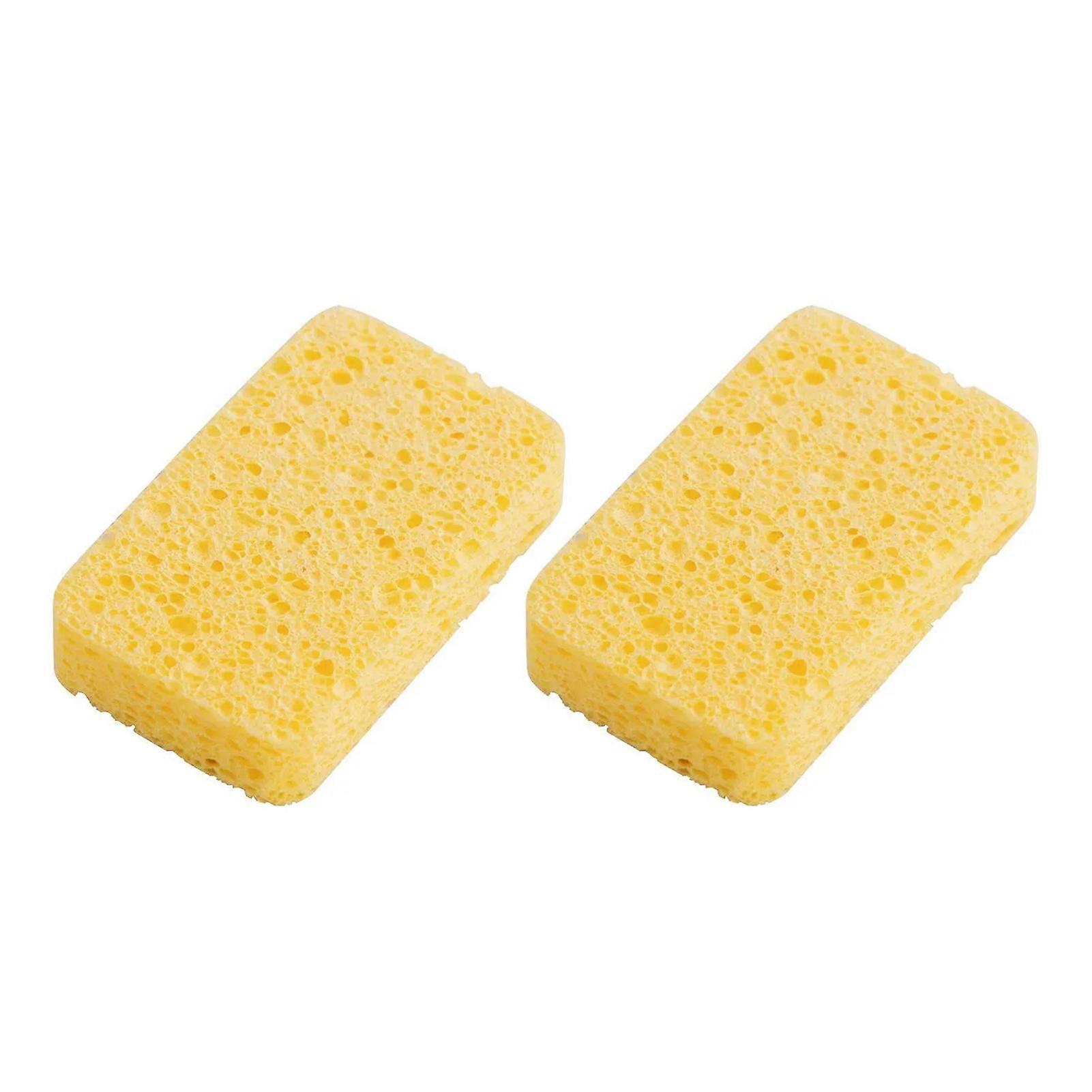 2Pcs/Set Cleaning Sponge Easy-Foam Good Absorption Sponge Practical Multi-use Sponge Brush for Home