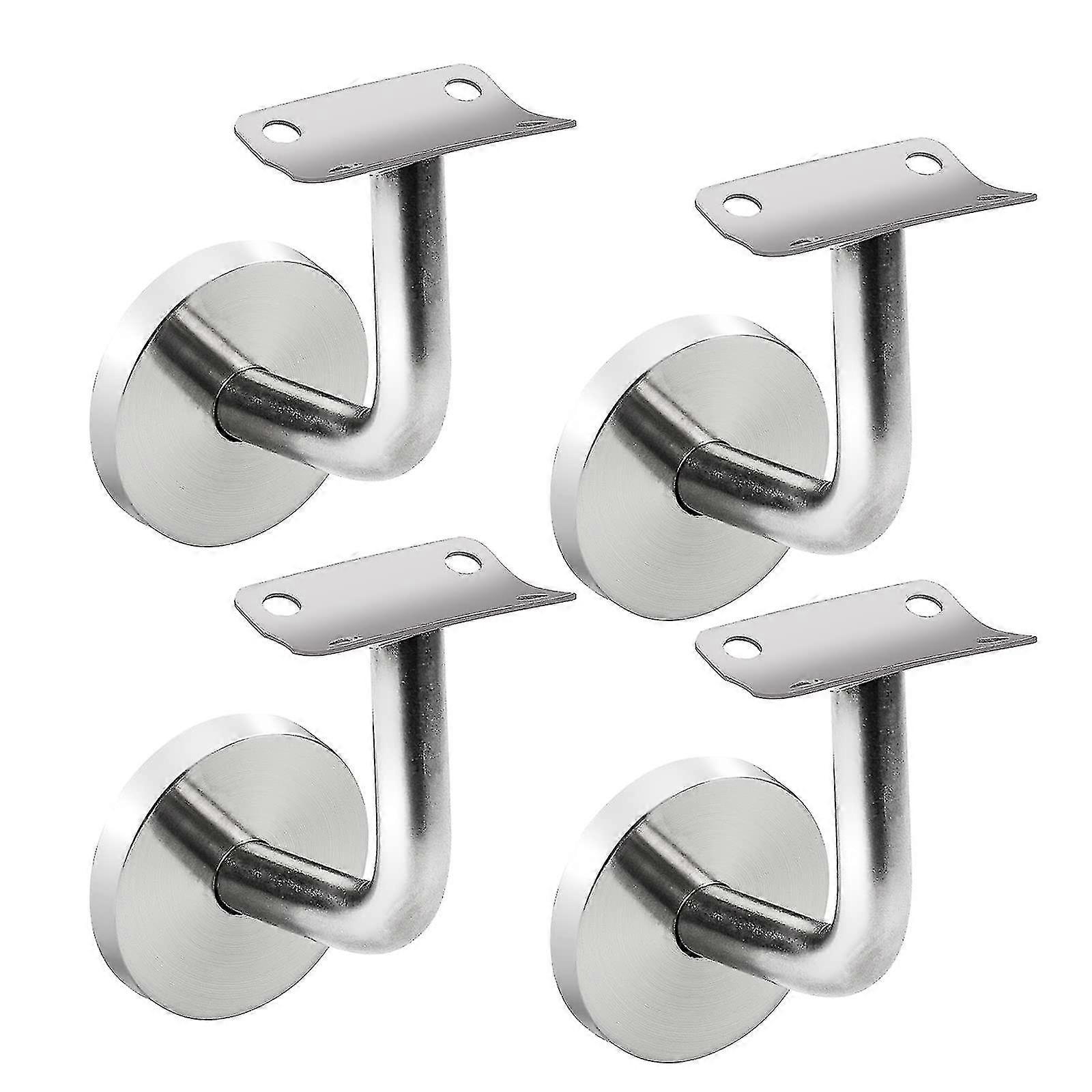 4 Pcs Support Wall Mounted Handrail Brackets, Stainless Steel Banister Rail Brackets