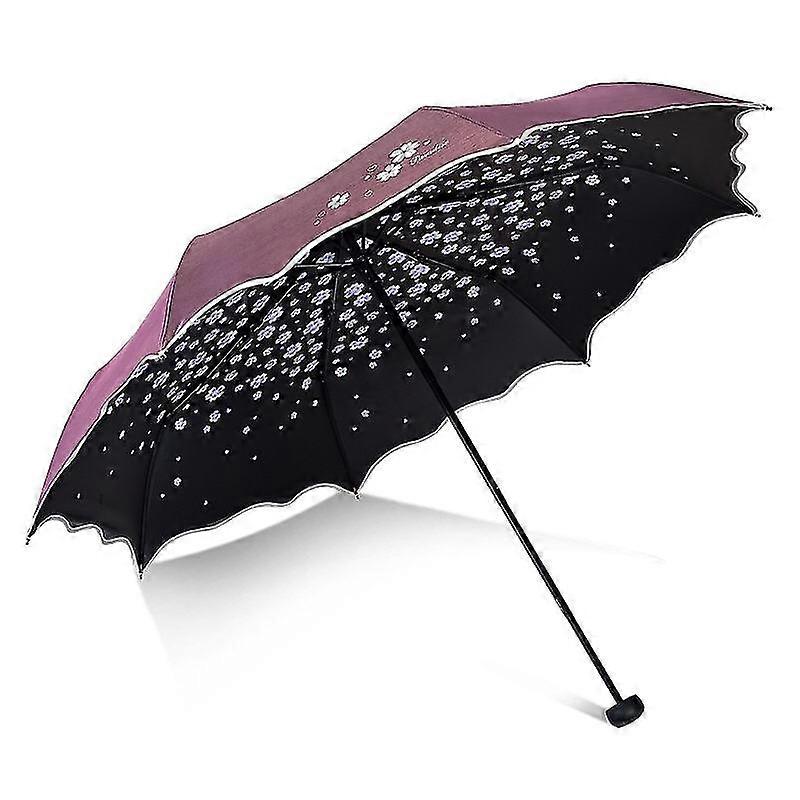 Tri-fold Umbrella*dark Collection Plum Umbrella