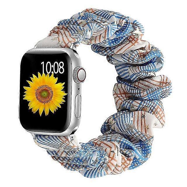 Scrunchie Armband für Apfelarmband 38mm oder 40mm Stretch Nylon Solo Loop Smart Armband Iwatch 5 4 3 Se 6 7 (119mm-160mm)