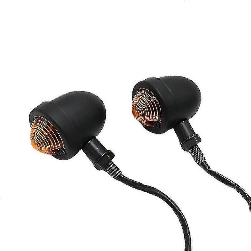 Motorcycle Retro Modified Metal Turn Signal, Motorcycle Indicator Light Turn Signal, 12v Modified Universal The Turn Signal Is 2 Lines, One Posi