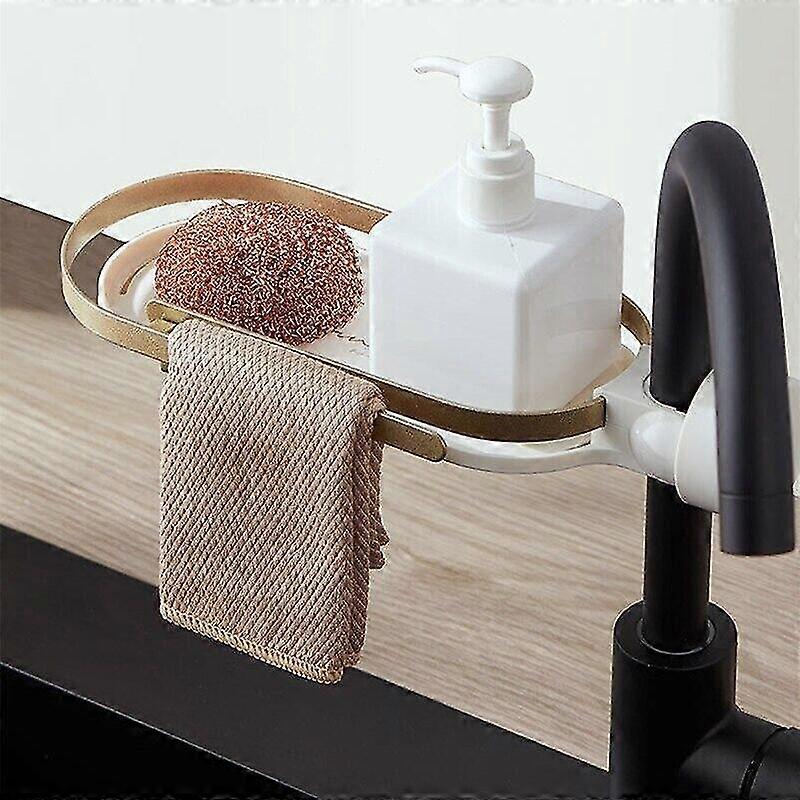 1pc Kitchen Sink Faucet Rack Sponge Soap