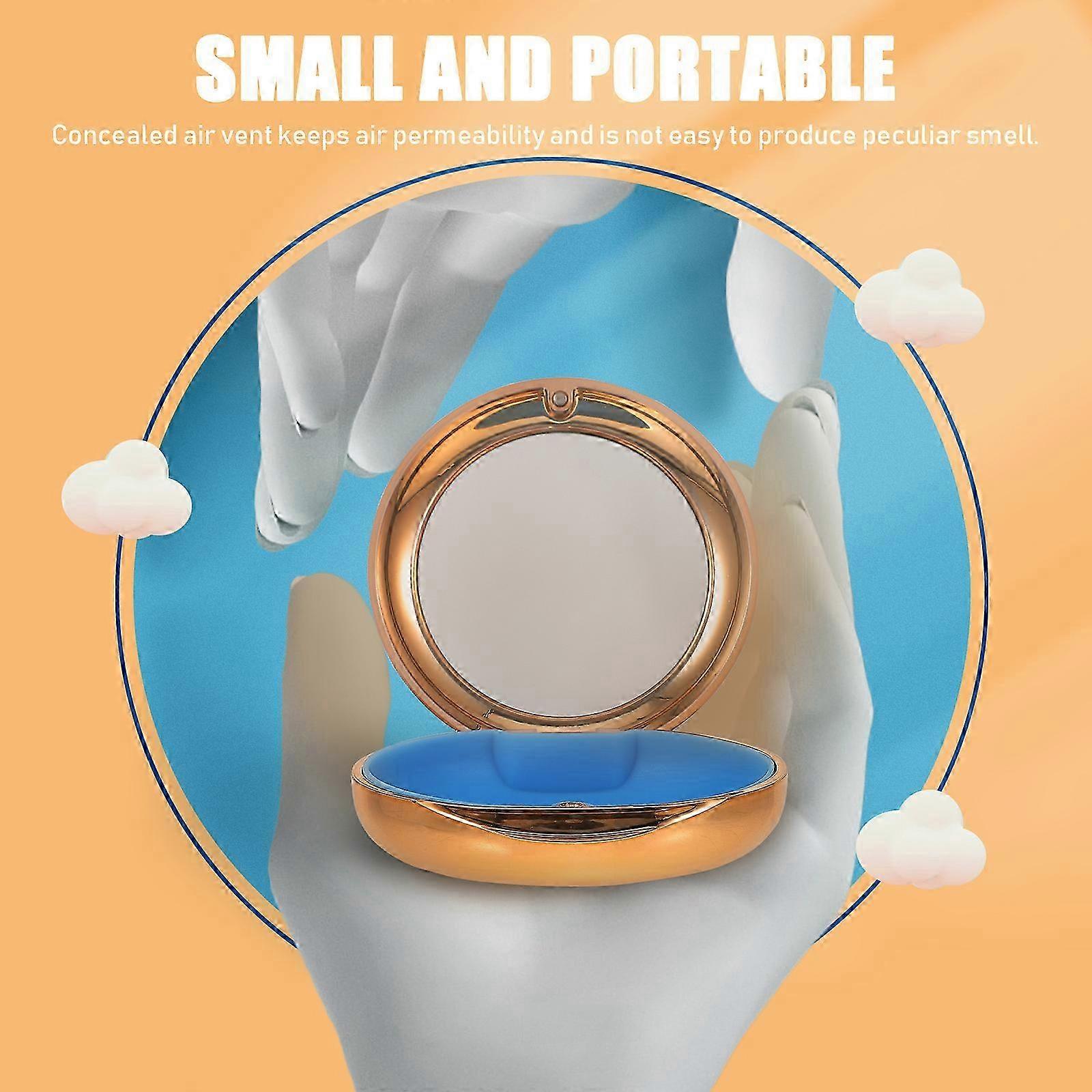 Retainer Case with Mirror, Portable Denture Case Mouthguard Night Guard Storage Box Aligner Case False Holder For Travel Outdoor