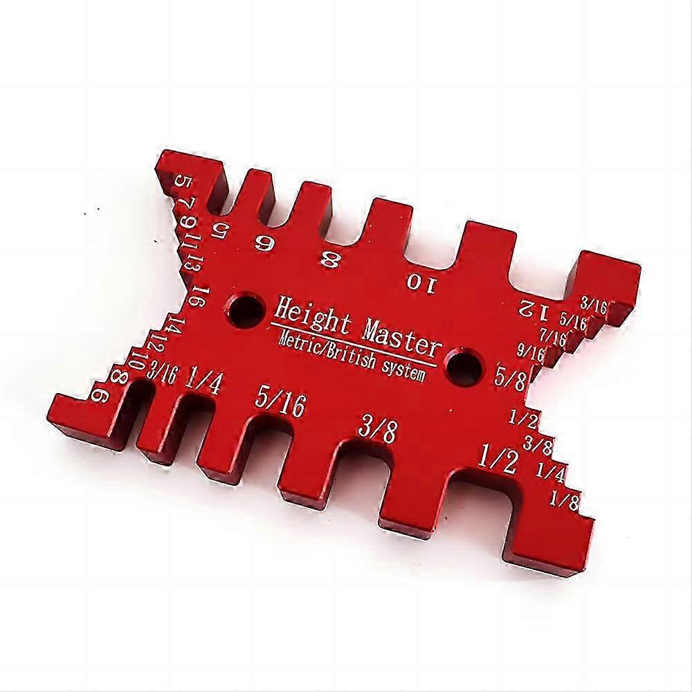 High Precision Aluminum Dovetail Jig Metric and Imperial Tenon Caliper Card Gauge for Measuring Height Woodworking Saw Table Machine Gaps Precision Me