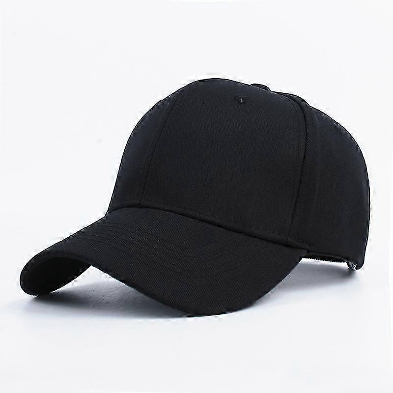 Men's Adjustable Unstructured Plain Baseball Cap (Black) 1 Pieces