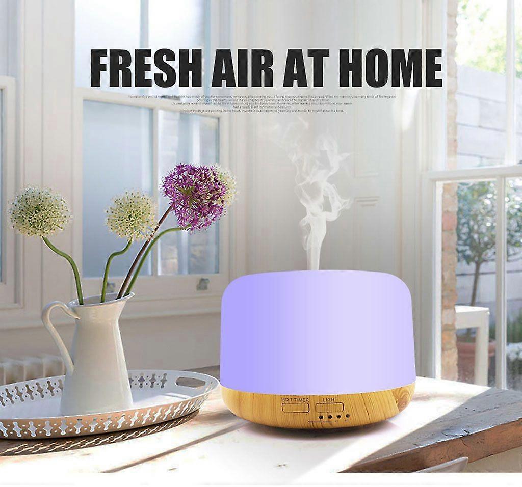 Home Bread Shape Colorful Aroma Diffuser Office Warm Light Humidifier 300ml