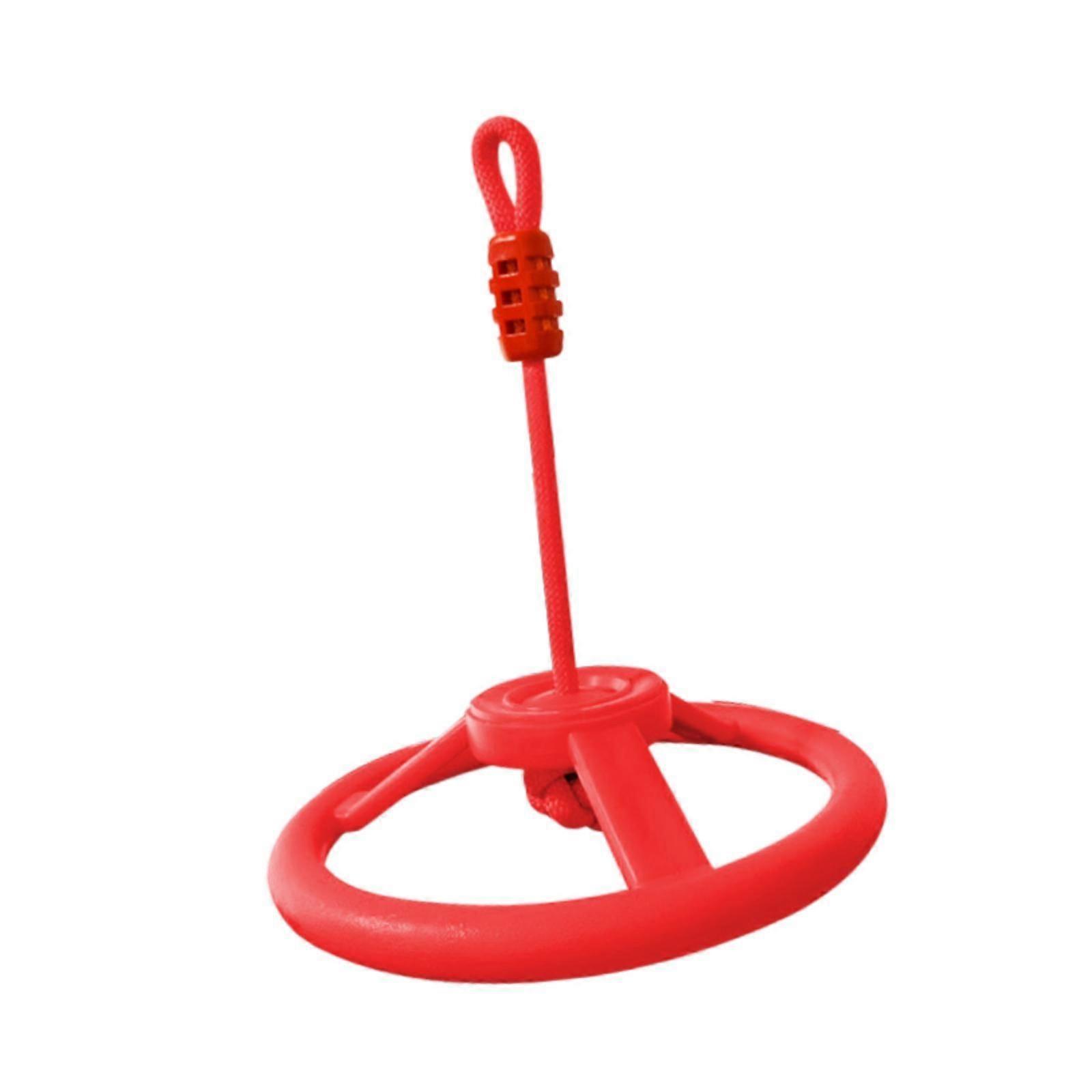 Ruota ad ostacoli altalenante per bambini che giocano all'aperto per cortile interno esterno rosso
