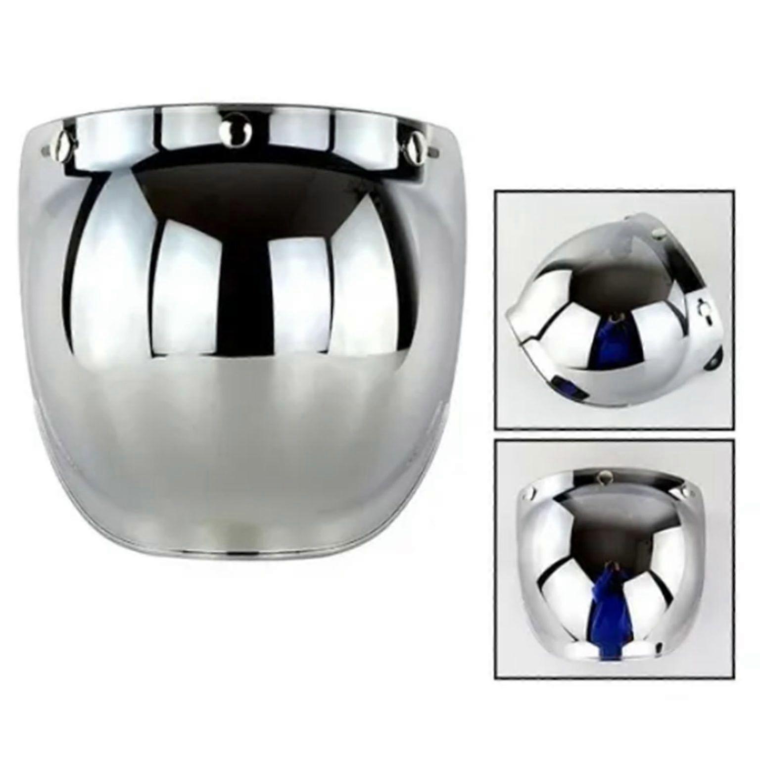 motorcycle helmet visor 3 snap helmet windshield Motorcycle Retro Bubble Shield