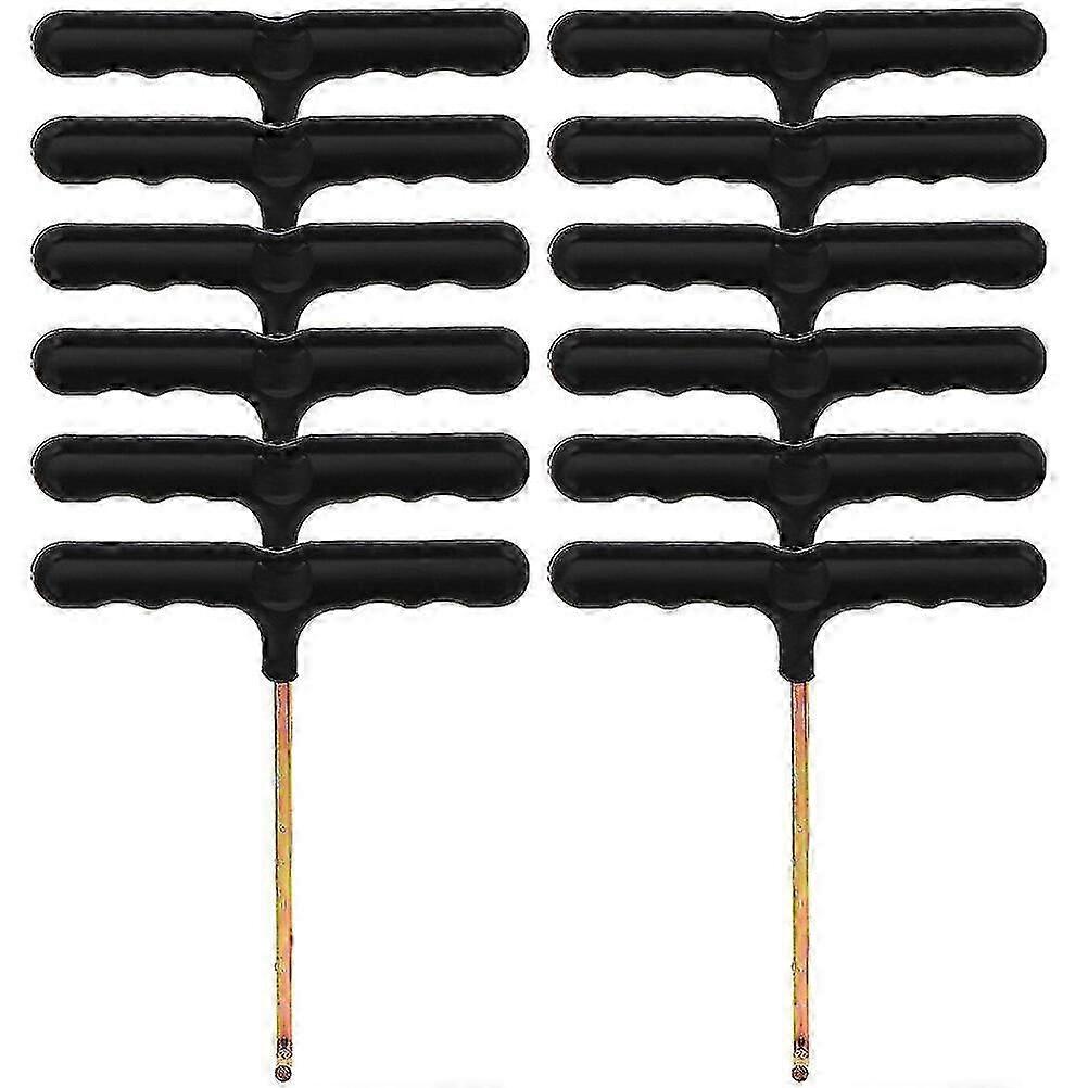 12pcs Portable Shoelace Pullers T-shaped Tightening Hooks Portable Trampoline Spring Tool
