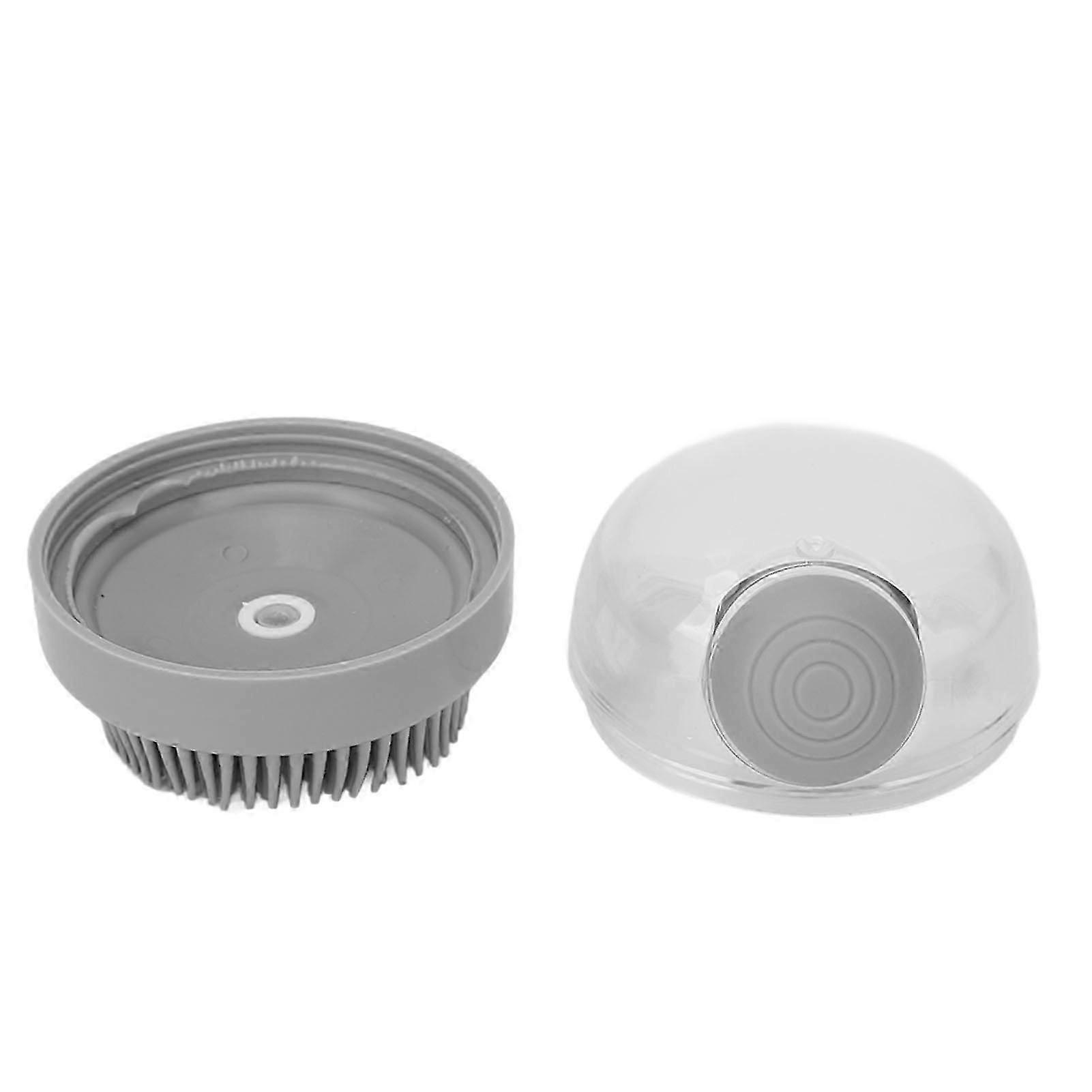 Head Scrubber Press Brush Fine Teeth Ergonomic Foaming Cleaning Scalp Press Scrubber Grey