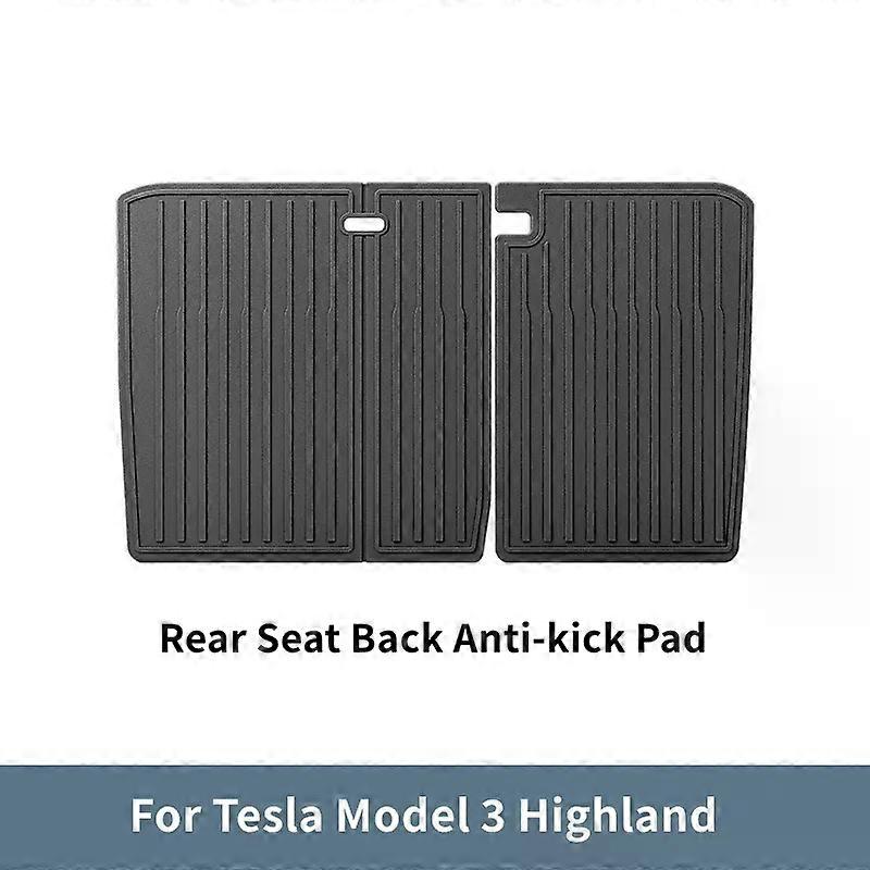 For Tesla Model 3 Highland 2024 Front Rear Trunk Mats TPE All-Weather Cargo Liner Anti Dirty Mat Seat Backrest Protective Pads