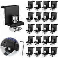 20 Pieces Solar Panel Brackets, 30 mm Solar Panel Fixing, Solar Panel Kit, for Photovoltaic Mounting Rail