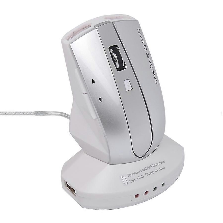 MZ-011 2.4GHz 1600DPI Wireless Rechargeable Optical Mouse with HUB Function