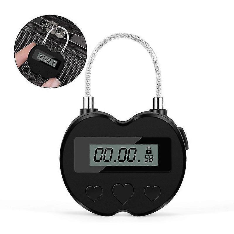 Smart Time Lock LCD Display Time Lock Multifunction Travel Electronic Timer, Waterproof USB Rechargeable Temporary Timer Padlock P20250110764