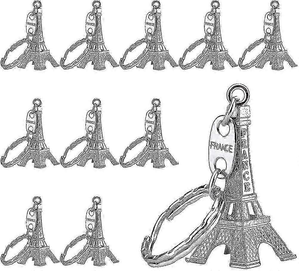 Key Ring 15 Pieces Eiffel Tower Keyring Retro Adornment French Souvenirs