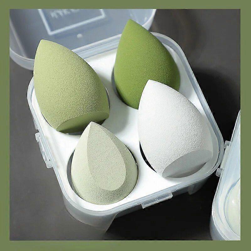4 Pcs Super Soft Dry and Wet Dual Use Makeup Sponge Set in Cover Box for Makeup