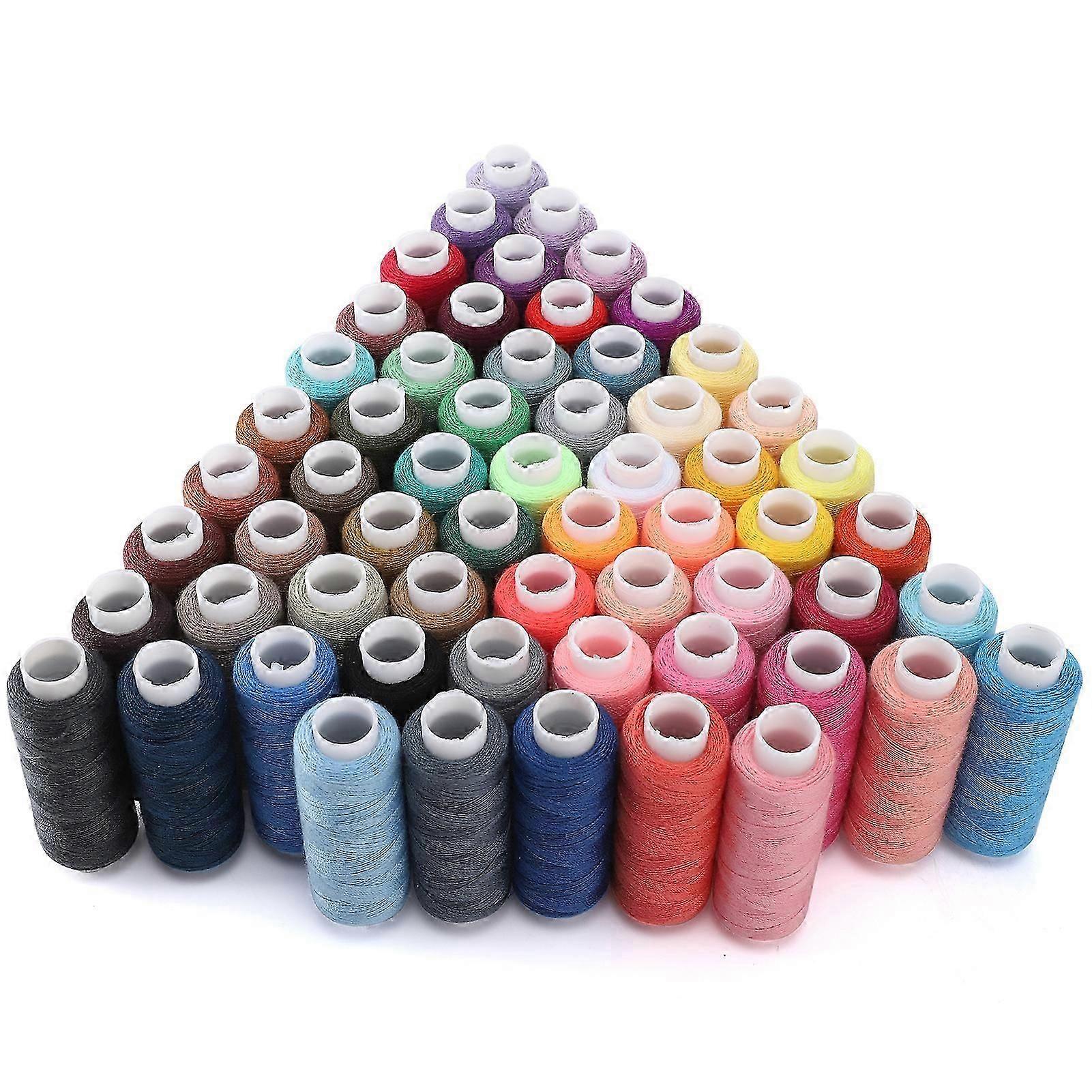 60Pcs DIY Sewing Thread Set Small Roll Apparel Needlework Color Threads 250 Yards