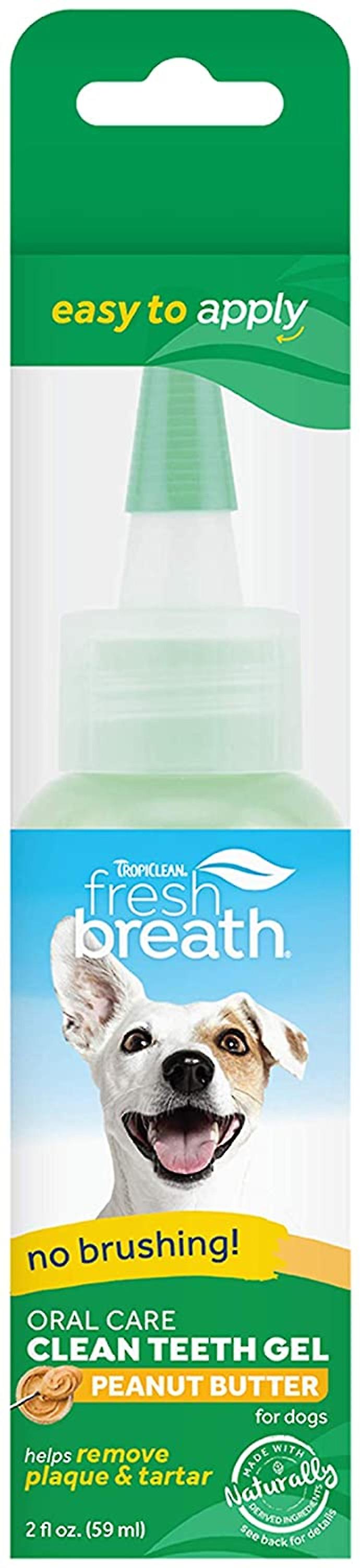 TropiClean Fresh Breath Peanut Butter Cleans Dog teeth