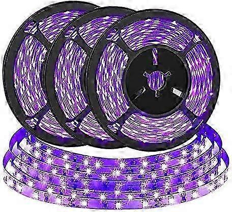 Bande lumineuse LED UV noire, BRTLX 4,5 W 2 m USB 5 V, bande lumineuse portable LED UV violette pour lot de 3, 395 nm-400 nm