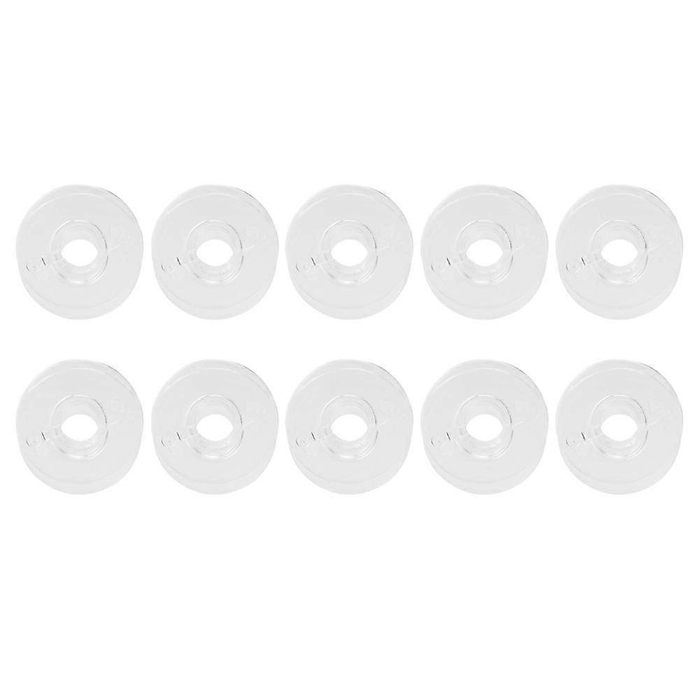 Universal Sewing Machine Bobbins 10Pcs Plastic Spools for All Brands Adjustable Size Multifunctional Accessories