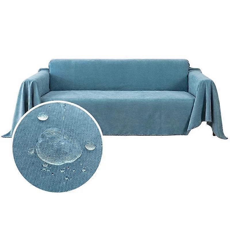 Solid Color Sofa Blanket Multipurpose Waterproof Furniture Cover Durable Fabric Dust-proof Anti-scratch Home Living Room Decor