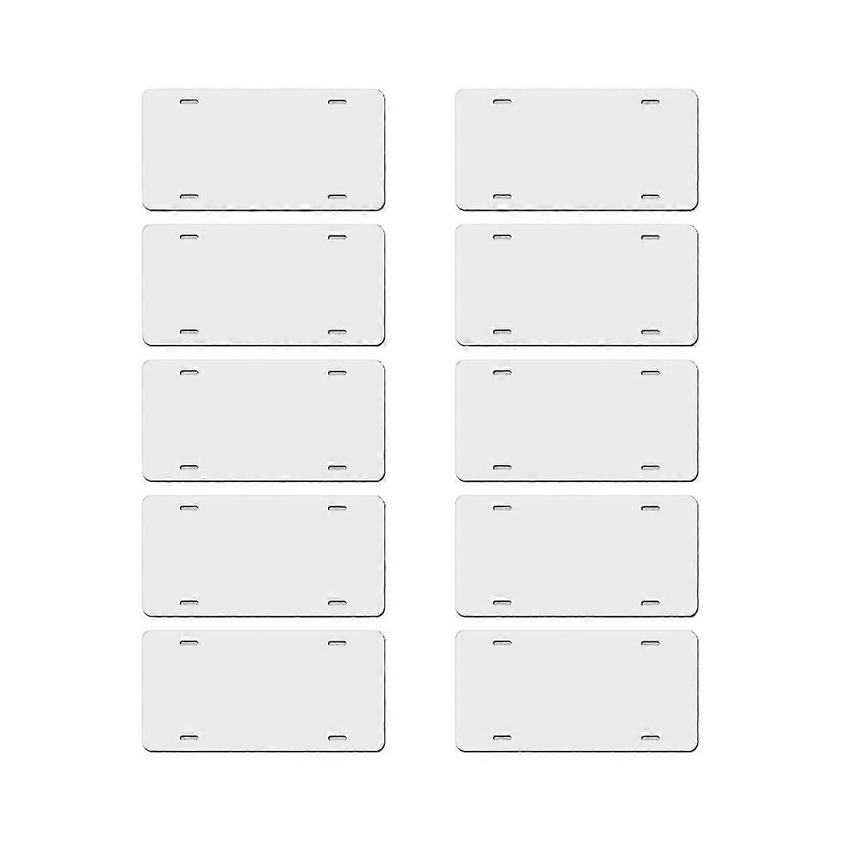 10Pcs Sublimation Nummernschild Blank Wärmeübertragung Blatt Auto Nummernschild Tag für Auto Dec js