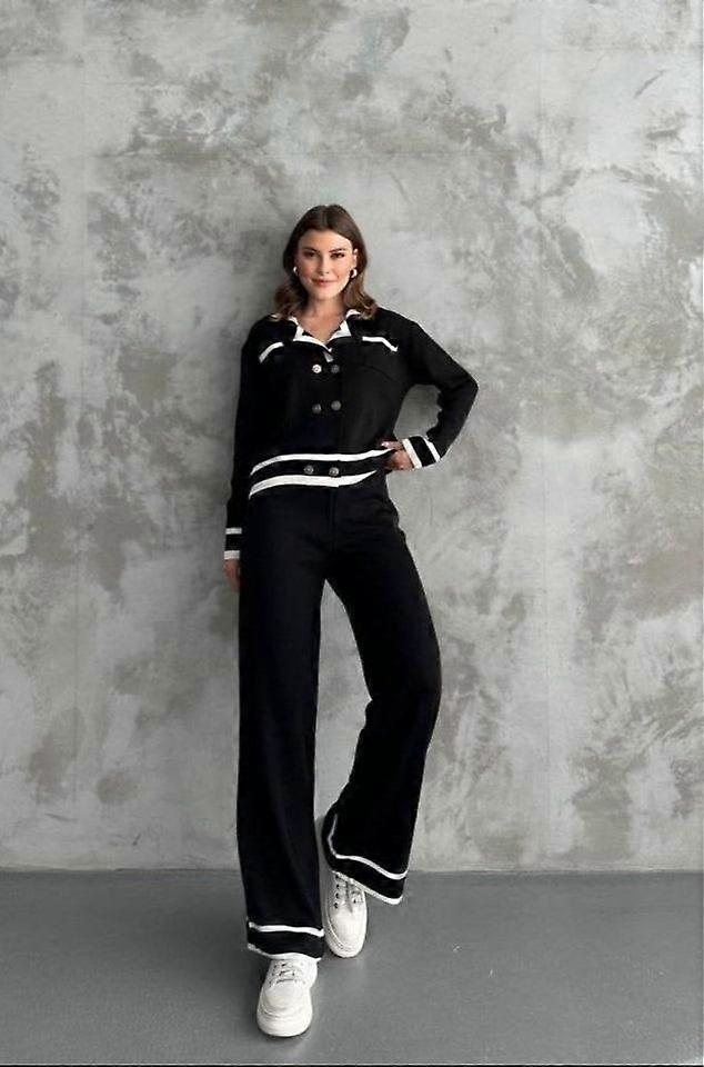 Style 4426 Womens Nostalgic Knitted 2 Pc Set Jacket/pants